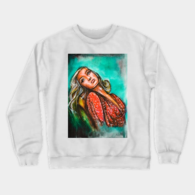 Veronica Lake Crewneck Sweatshirt by Svetlana Pelin